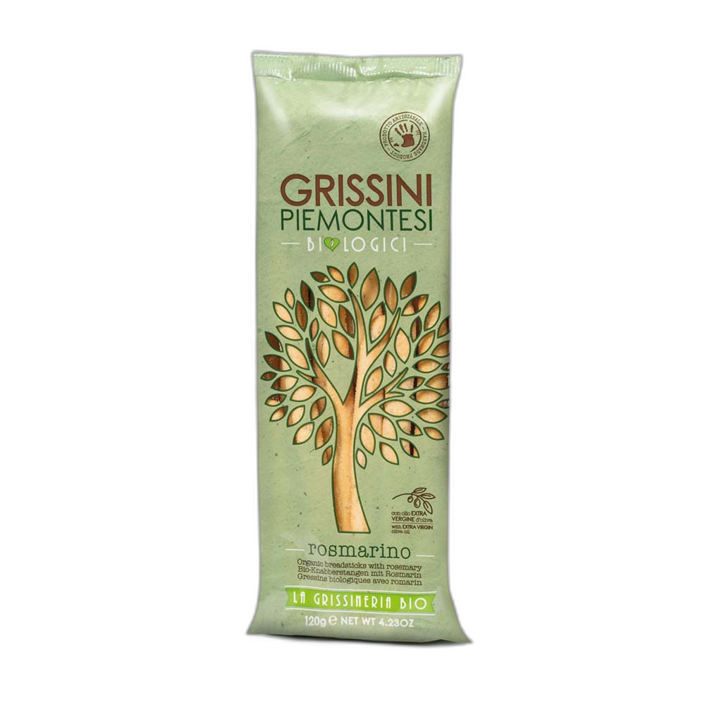 Grissini Piemontesi Rosmarino BIO - Breadsticks 120g