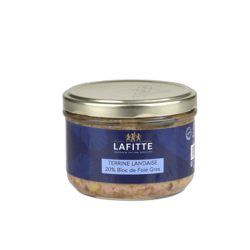 Landes Terrine with Foie Gras - 25% Block of Foie Gras by Maison Lafitte 180g
