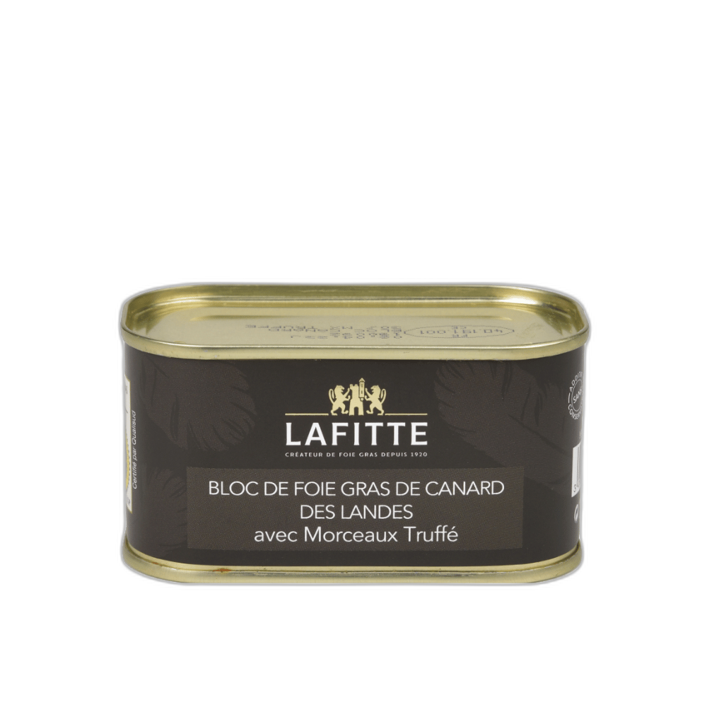 Duck Foie Gras Block with 30% Pieces & Black Truffle from Landes by Maison Lafitte 130g